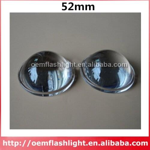52mm Optical Glass LED Lamp Lens - 1 pc