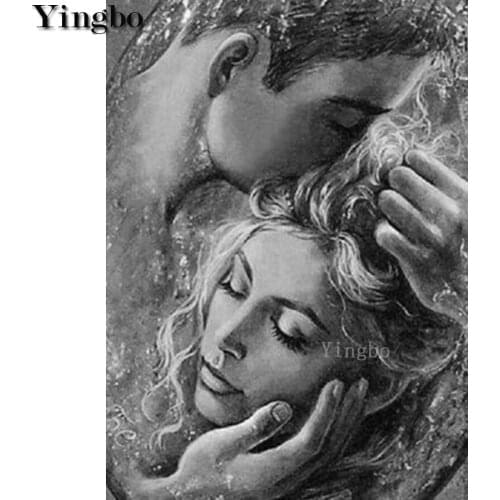 5D Diamond Painting Diamond Embroidery Love kiss Couple Lovers Full Square Round Drill DIY Diamond Mosaic Art Handmade Gift