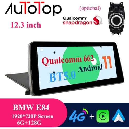 AUTOTOP 12.3" BMW X1 E84 Android 11 Multimedia Player 1920*720 6G+128G Snapdragon 662 Autoradio GPS Navigation 4G Wifi Carplay