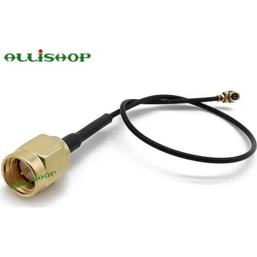 ALLISHOP 10CM wifi GSM GPS Coaxial Adapter IPX IPEX UFL to SMA male Antenna extension cable Adapter 1.13mm Coaxial cable router