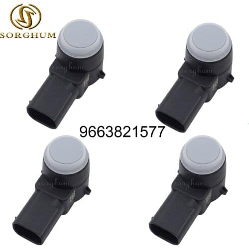4PCS 9663821577 9666016377 PDC Parking Aid Sensor For Peugeot 308 407 RCZ Citroen C4 C5 C6 DS3 9666016377XT
