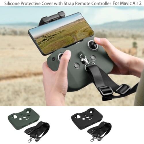 Silicone Protective Cover With Remote Controller Strap Protective Sleeve For DJI Mavic Mini 2/ DJI Mavic Air 2 Drone Accessories