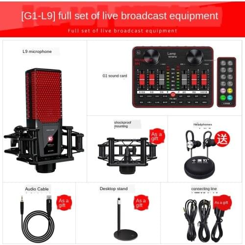 G1 Live Sound Card L9 Microphone Webcast Sound Card Mixer Bluetooth Audio Mixer Sound Card Sound Mixer USB For Phone Computer