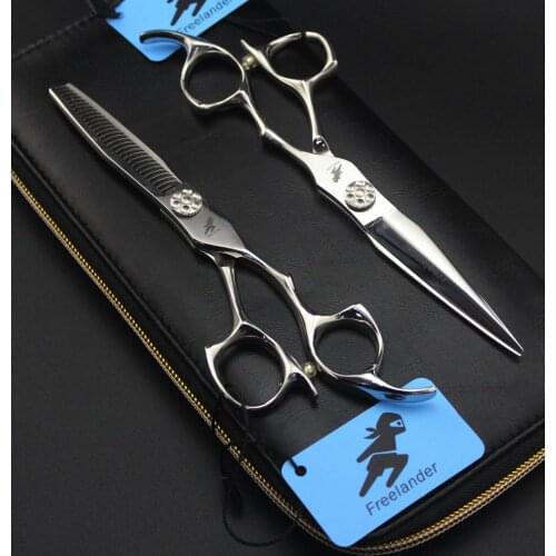 Import 440c Barbershop Hair Cutting Thinning Scissors 6 inch Professional Styling Hairdressing haircut Scissors shears