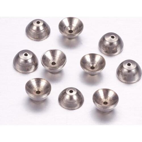 100pcs 304 Stainless Steel Bead Caps Cone End Beads for Jewelry Making Findings DIY Bracelet Accessories 5x3mm Hole: 0.5mm