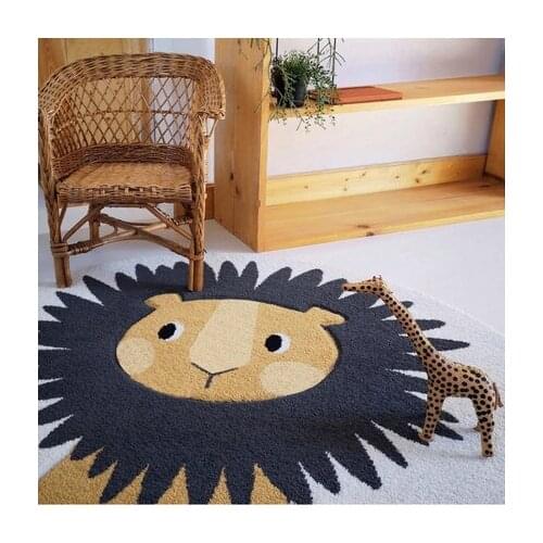 Cartoon Animal Bathroom Mat Nordic Fluffy Carpet Tub Side Rug Room Floor Absorbent Anti Slip Pad Bathmat Doormat Home Decor