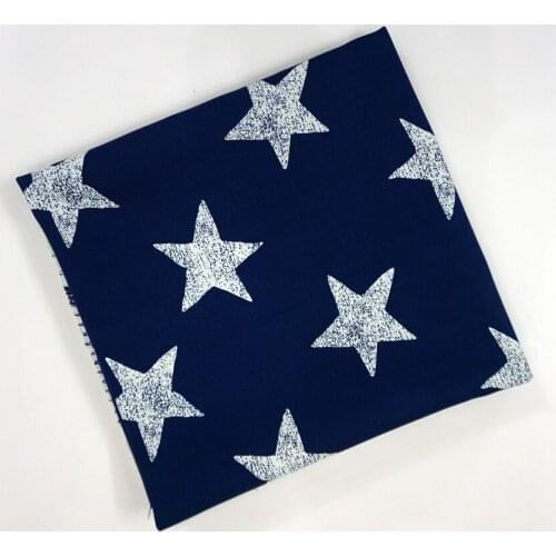 Star Printed Handmade Patchwork Cotton Canvas Fabric Sewing Bag Pillow Diy Tablecloth Curtain Sofa 91cm*145cm