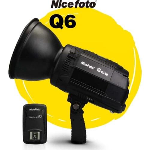 NiceFoto HS Q6C 600W HSS 1/8000S Studio Flash Outdoor Flash High Speed Speedlite with Transmitter for Canon Camera
