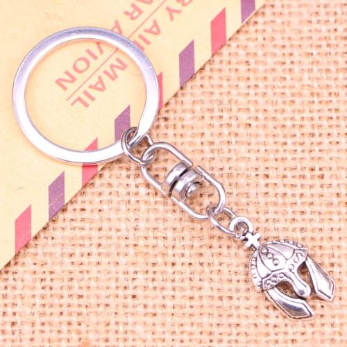 New Fashion Keychain 24x12mm soldiers helmet Pendants DIY Men Jewelry Car Key Chain Ring Holder Souvenir For Gift