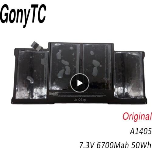 GONYTC A1405 New Laptop Battery A1496 For Apple MacBook Air 13" A1466 2013 2014 2015 A1496 MD760LL/A MD761CH/A