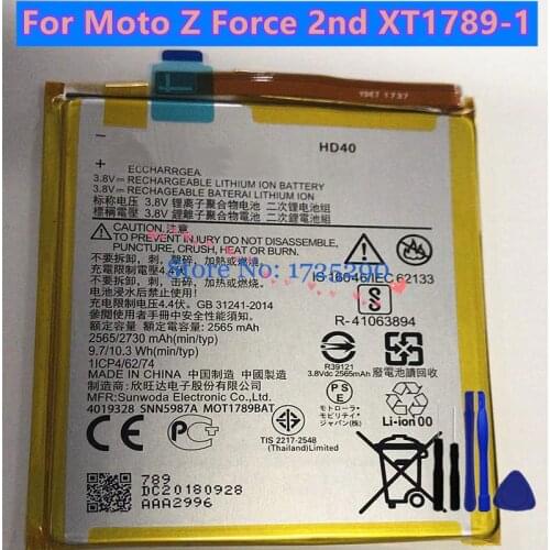 NEW Original High Quality 2730mAh HD40 Battery For Motorola Moto Z Force 2nd gen Moto Z2 Force XT1789-01 XT1789-03 XT1789-05 06
