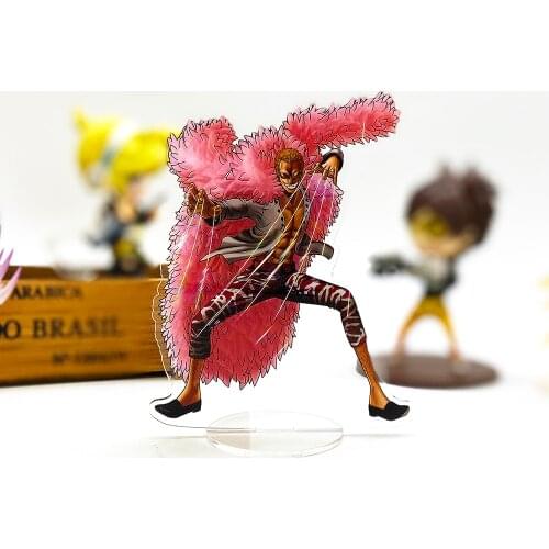 Love Thank you One Piece Donquixote Doflamingo HF acrylic stand figure model plate holder cake topper anime Japanese cool