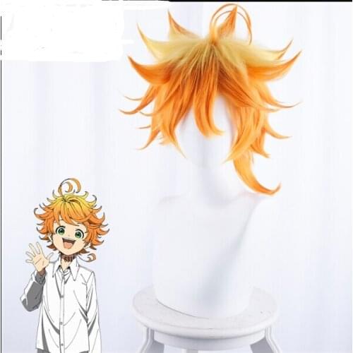 The Promise Neverland Emma Cosplay Wig 33cm Orange Short Cosplay Wig Hair Halloween Cosplay Wigs