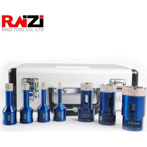 Raizi Phoneix 1set Dry Diamond Coated Core Hole Saw Drill Bit For Marble Ceramic Porcelain Granite Diamond Hole Cutter For Tiles