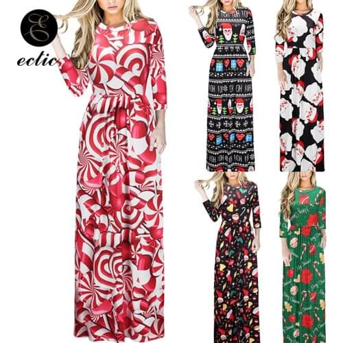 Festival Clothing Empire Waist Dress Sukienka Elegant Long Dress Women Party Night Robe Femme Ete 2021 Candy Cane Dress Print