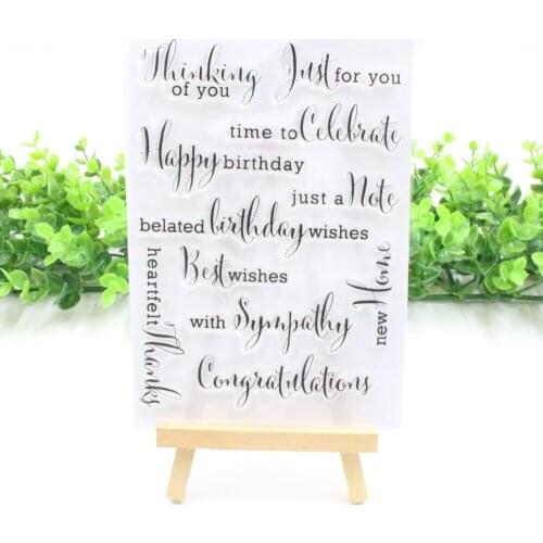 English words Clear Stamp Or stamp for DIY Scrapbooking/Card Making/Kids Fun Decoration Supplies A010
