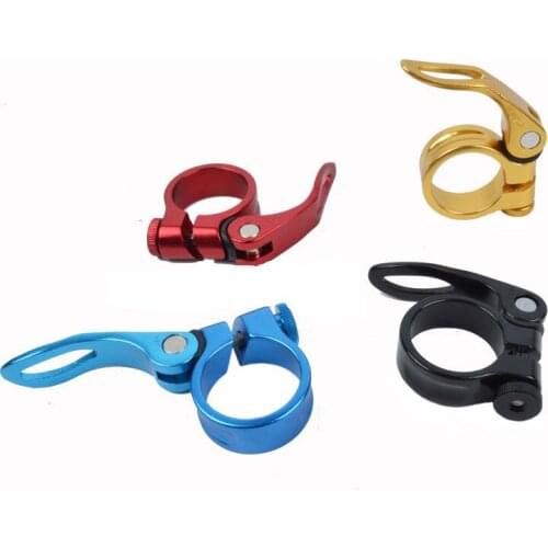 Q891 Free Shipping Highway mountain bike aluminum seat tube clamp diameter 34.9 mm quick release clip Bicycle Seatposts Clamps