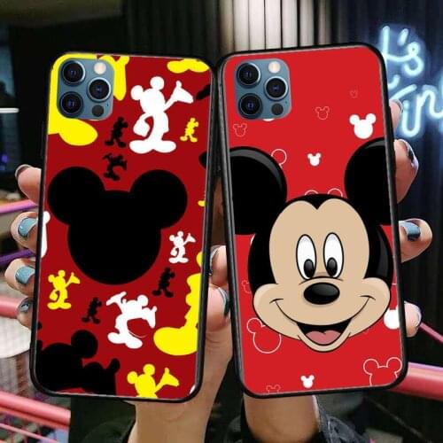 Minnie Mickey Together Anime Phone Cases cover For iphone 11 Pro Max case 12 8 7 6 S XR PLUS X XS SE 2020 mini mobile cell shel