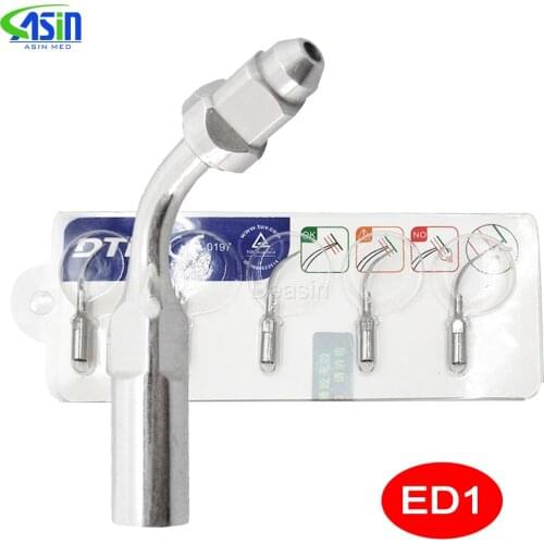 5pcs Dental Perio Endo Tips Ultrasonic Scaler Endodontic File scaling Tips ED1 ED2 ED3 ED4 Fit for/Satelec DTE GNATUS
