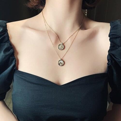 TIMEONLY 12 designs constellations coin pendant necklace for women gold color alloy rhinestone chokers necklaces luxury jewelry