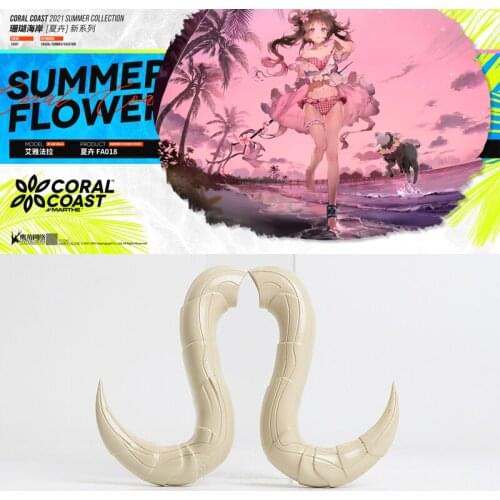 Arknights Coral Coast 2021 Summer Collection Eyjafjalla Cosplay Hair Clip Hairpin Anime Hair Pin Halloween Costume Prop