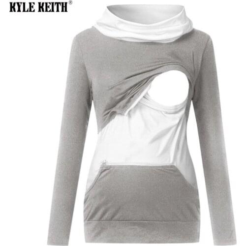 Womens Pregnancy Nursing Hoodie Sweatshirt Long Sleeves Breastfeeding Maternity Tops Casual Clothes