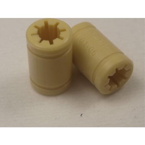 10pcs*RJMP-01-06 Solid Polymer LM6UU Bearing - 6mm shaft RJMP-01-06 Solid Plastic Bearing 6 mm ID for Reprap CNC parts