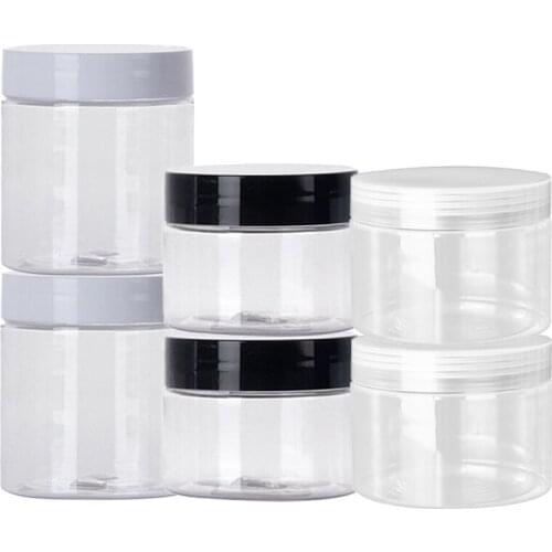 12Pcs 100/120/150/200/250ML Cosmetic Cream Jar Travel Refillable Jars Multifuntional Storage Jars Food Preservation Container