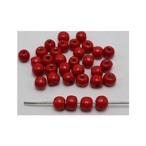 200 Red 10mm Round Wood Beads~Wooden Beads