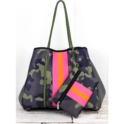 2021 New Fashion Spain Women Luxury Shoulder Bag Large Neoprene Light Bolsas Female Travel Beach Holiday Handbags Ladies Bags