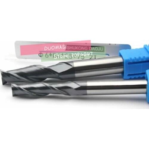 2F-6*6*30*100, 2 Flute Long Solid Carbide End Mill ALTiN Coat, Milling Cutter, CNC Lathe Tool, Router Bits for Metal Cutting