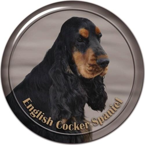 B0849# 13CM/17CM Self-Adhesive Decal English Cocker Spaniel Dog V3 Car Sticker Decors on Bumper Rear Window Laptop