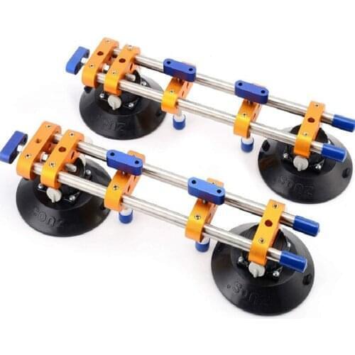 Free Shipping 2pcs/lot seamless Stone Seam Setter Manual Rubber Vacuum leveling Setter for joint with 6&quot Suction Cups