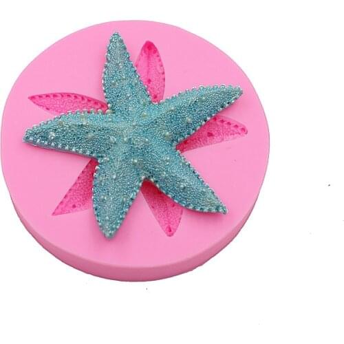Large Starfish Glucose Cake Silicone Mold Handmade Chocolate Soap Mold Cake Dessert Decorative Mold DIY Cake Baking Gadgets
