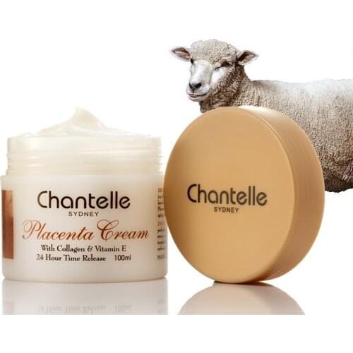 Chantelle Sheep Placenta Cream Collagen Vitamin E Lanolin Cream for Dry Skin Anti-aging Anti Wrinkle Moisturizing Rejuvenating