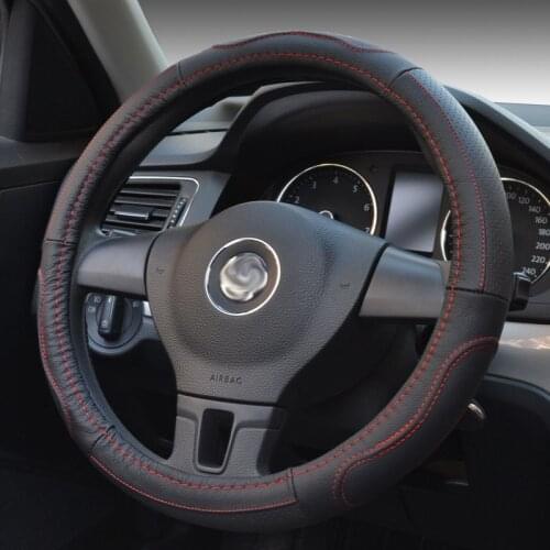 Car steering wheel cover universal leather punching massage cover on the steering wheel 35/36/37/38/39/40 cm for peugeot 307 etc