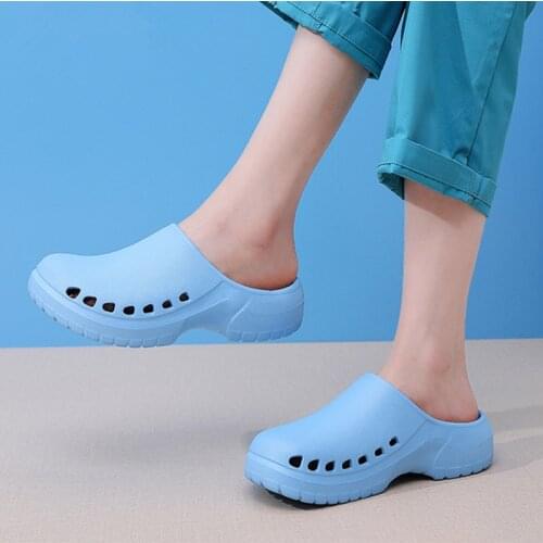 COSMAGIC New Unisex Medical Nurse Slippers Hospital Work Laboratory Doctor EVA Sole Non-slip Surgical Dentist Jelly Slides Shoe