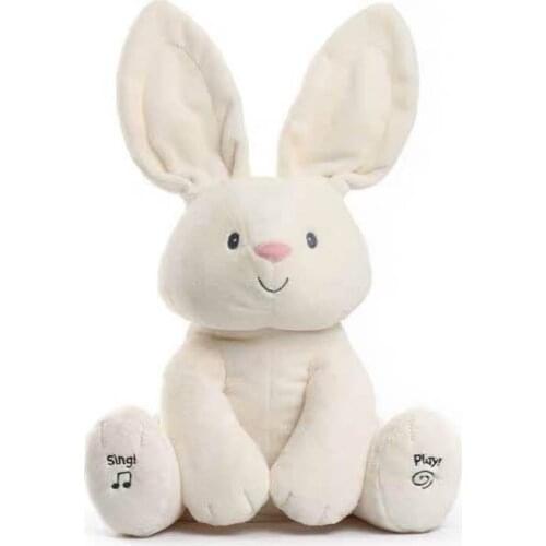 40cm Toy Electronic rabbit Stuffed cartoon Bunny Soft Comfort toy doll Singing and playing Funny toy for children