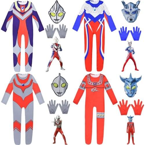 2021 Halloween Dress Up Costume Cartoon Anime Diga Saiga Sailor Leo Ultraman One-piece Cosplay Party Style Jumpsuits