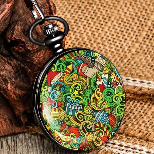 2021 Best Kid Christmas Gift Alloy Pocket Watch Men Women Pendant Necklace Chain Vintage Watches for Friends Dad Relogios P4426C