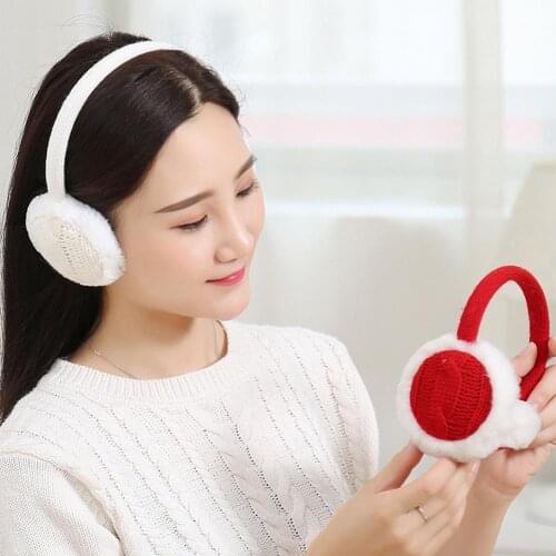 Fashion Earmuffs Women Winter Warm Plush Knitted Earmuff Ear Warmer Accessory Gift Girl Winter Ear Warmer Earmuffs Headband
