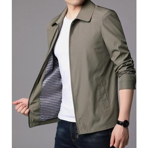 Mens jacket thin coat 2020 business lapel blue jacket mens casual spring and autumn jackets for men