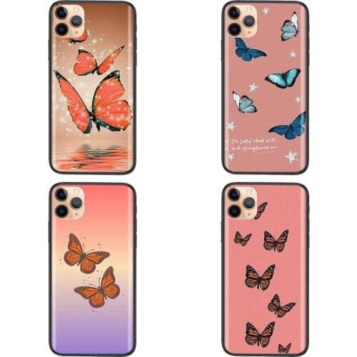 Soft TPU Phone Cover For Youth Girls Butterfly Pretty For Redmi Note 10 9 9S 9T 8 8T 7 6 5 5A 4 Pro Max 4G 5G