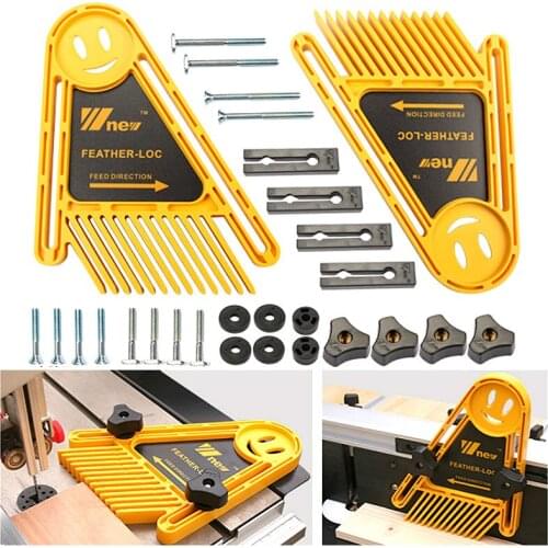Double Featherboards Miter Gauge Multi-purpose Feather Loc Board Set for Woodworking Engraving Machine Slot DIY Tools