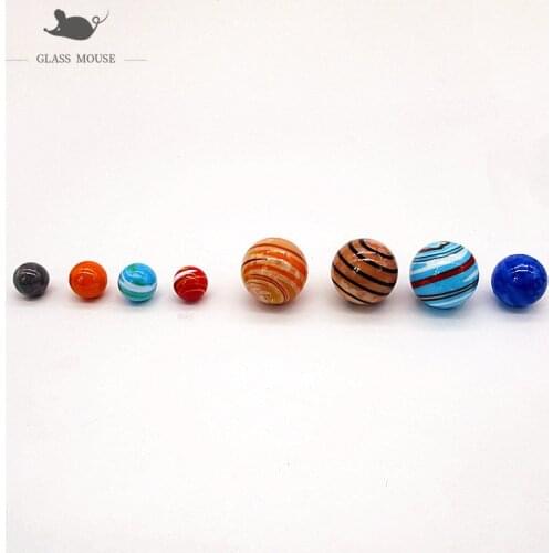 NEW 8pcs/lot Childs birthday present Virtual simulation universe planet Mixed size design handmade glass ball marbles ornament