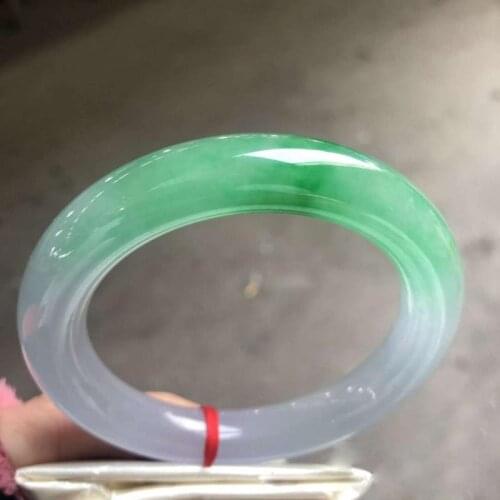 New Bracelet Femme Wholesale Myanmar Natural Jadeite Violet Bleaching Three-color Ice-penetrating Bangle Womens Bracelet