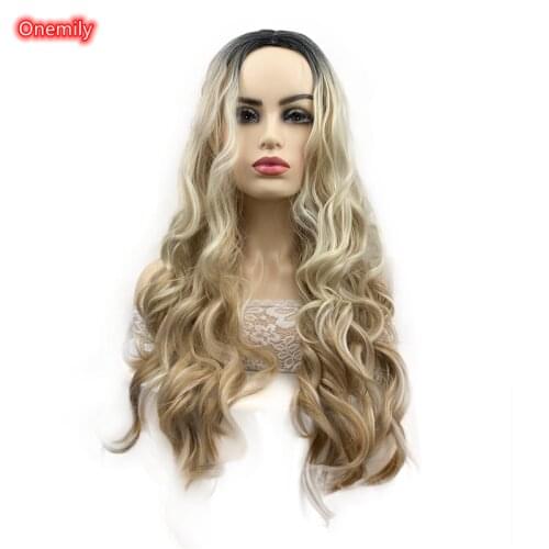 Onemily Very Long Very Thick Wavy Women Synthetic Fashion Wig for Daily Wear