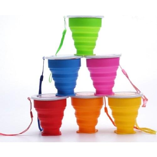 Outdoor portable Foldable Travel Cup Multifunctional Creative Retractable Cup Healthy Silicone Material Boys And Girls