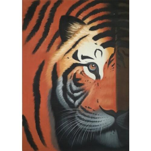 Hand painted canvas oil painting The tiger painting Wall paintings modern decoration picture free shipping
