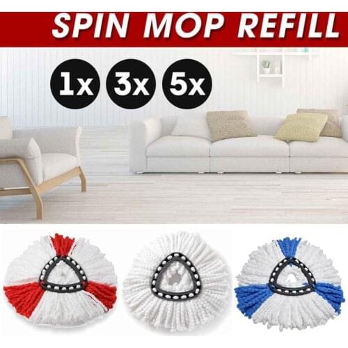 1/3/5pcs Microfiber Spin Mop Clean Refill Replacement Head for Vileda O-Cedar EasyWring Mop Home Cleaning Tools Mop Accessories